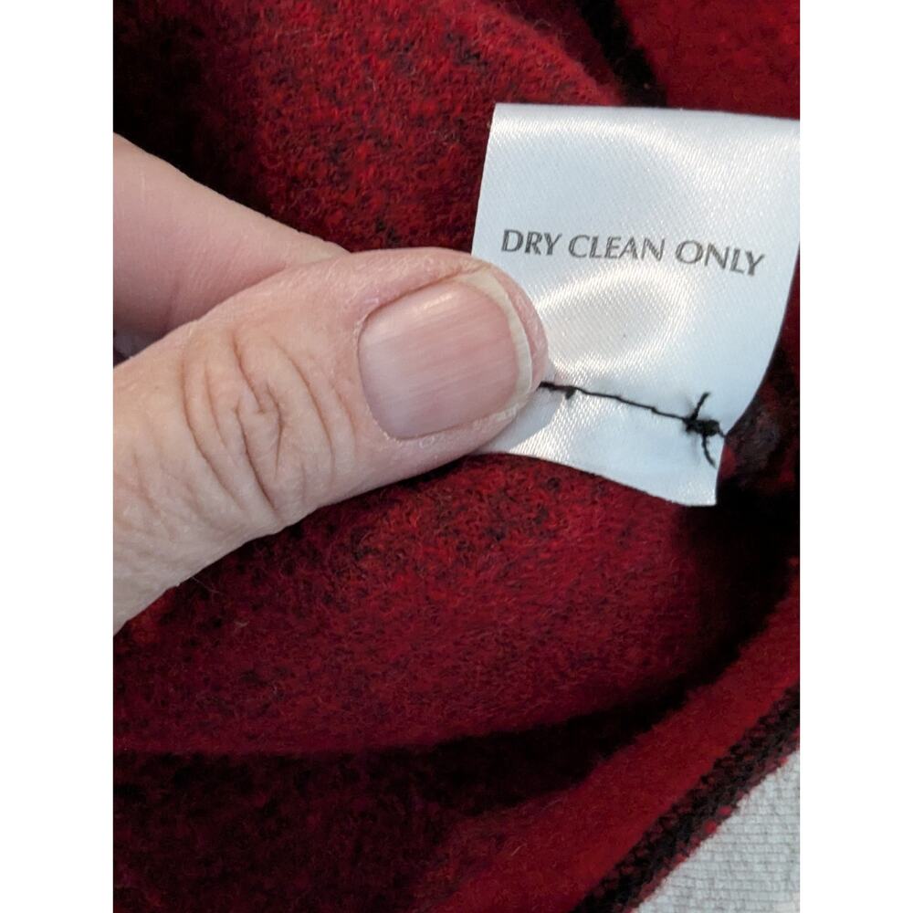 Venario Zip Front Jacket Black Red Ombré Modern Minimalist Small - Picture 6 of 8